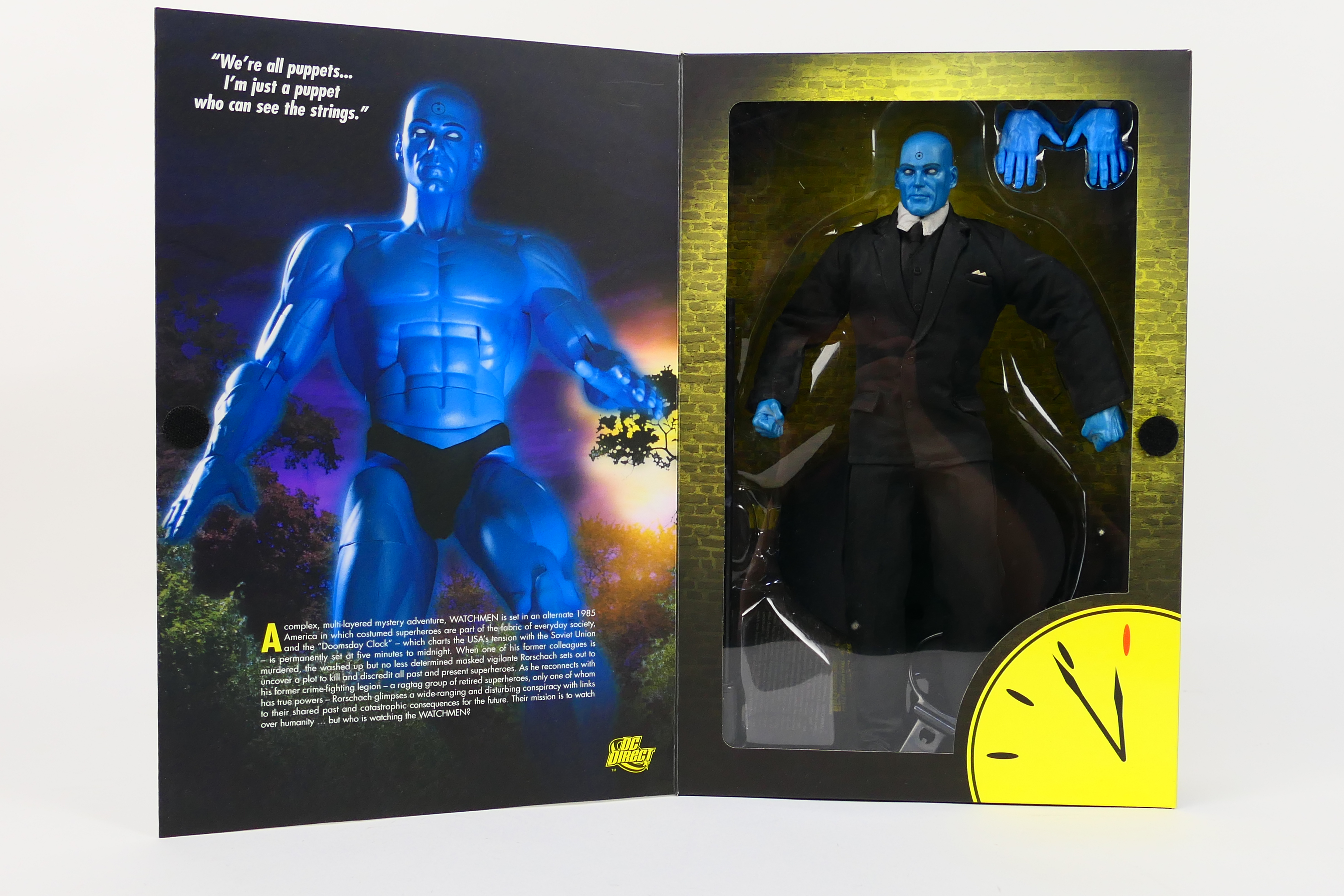 DC Direct - Watchmen - A boxed Dr. Manhattan deluxe fully poseable collector figure in 1:6 scale.
