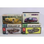 AMT - IMC - 4 x vintage boxed model kits which have been built, 1966 Ford Mustang,