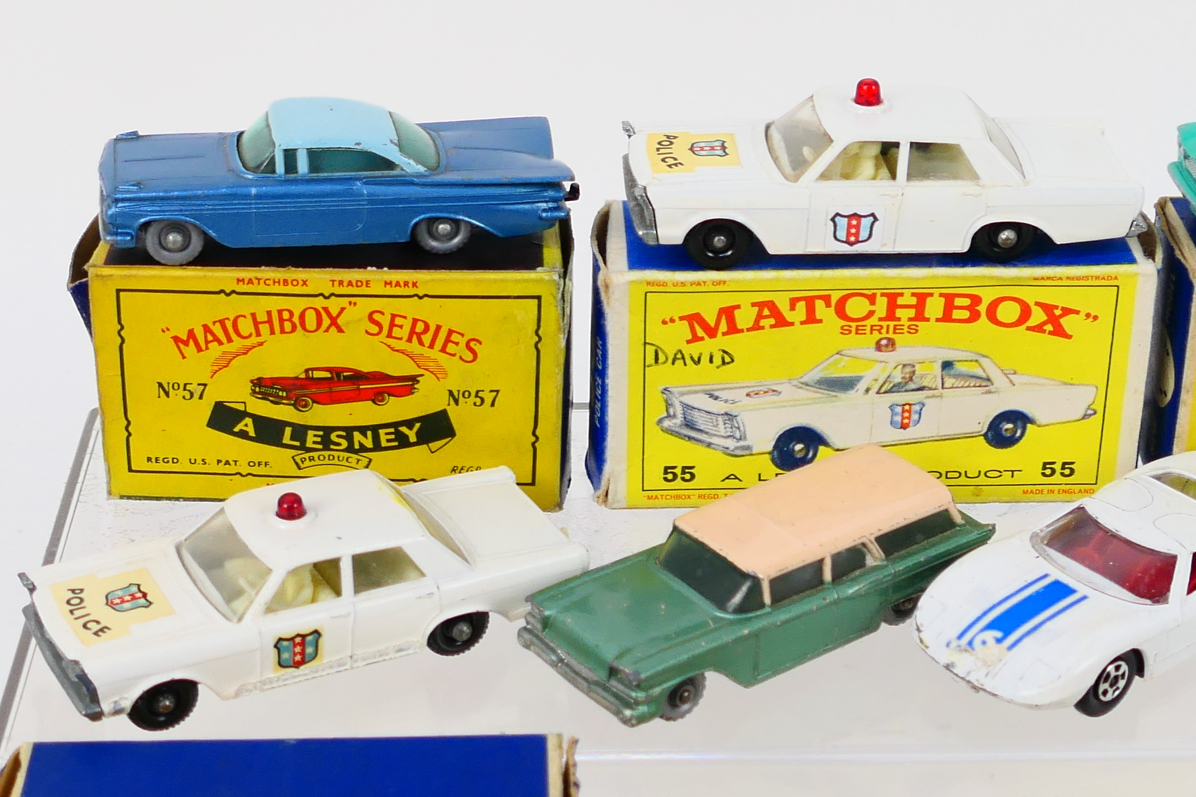 Matchbox - A group of models including Chevrolet Impala # 57, Fiat 1500 # 56, Ford Zephyr 6 # 33, - Image 2 of 7