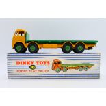 Dinky - A boxed Foden Flat Truck in the very rare colour scheme of yellow cab and chassis with mid