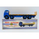 Dinky - A boxed Foden Flat Truck with tailboard in the less common colour scheme of mid blue cab,