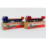 Dinky - 2 x boxed Foden Flat Trucks with tailboard's,