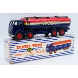 Dinky - A boxed Foden 14 Ton Tanker in the Regent livery of dark blue cab and chassis with red