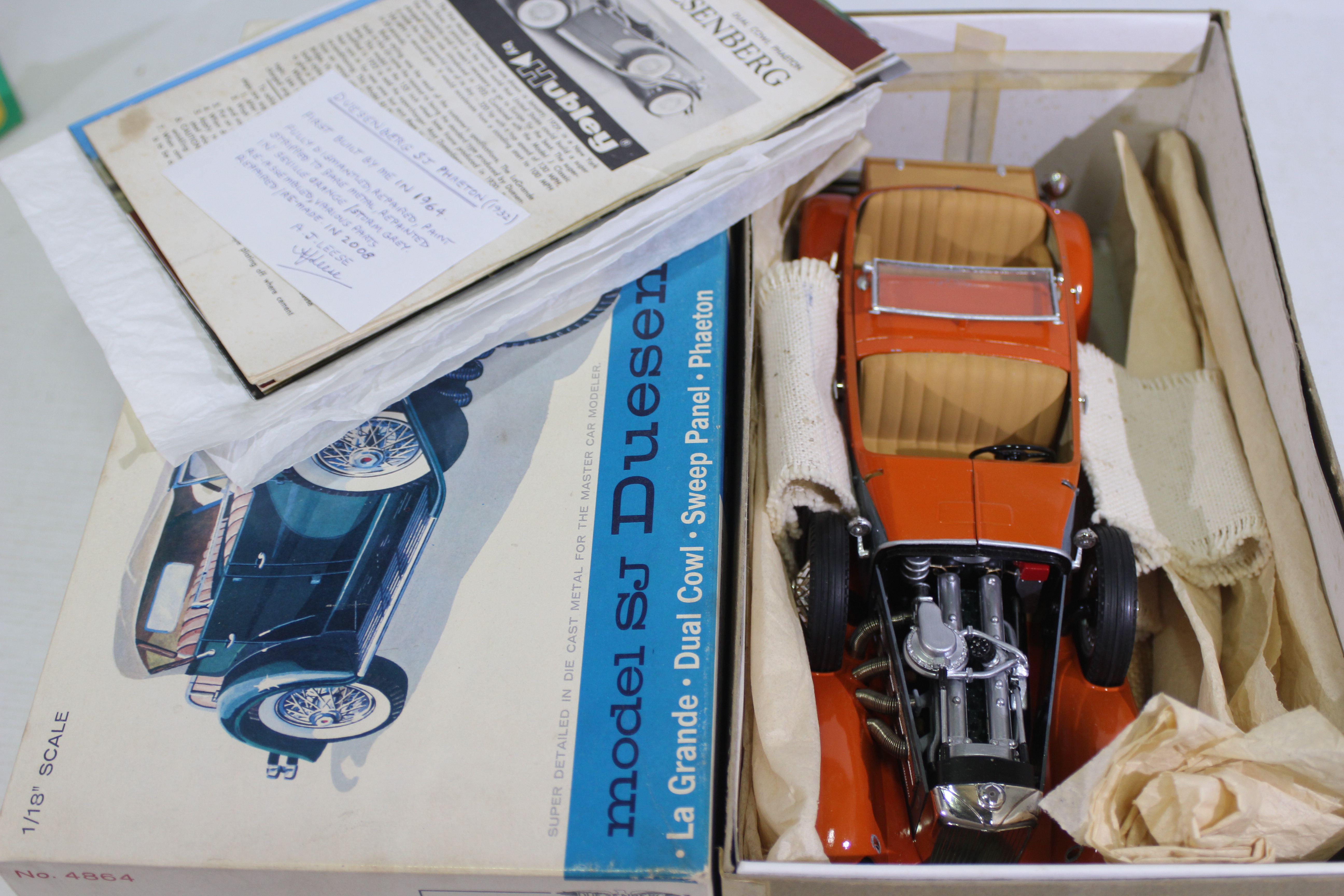 Hubley - MPC - Revell - 3 x boxed built model kits, Duesenberg Model SJ in 1:18 scale, - Image 4 of 4