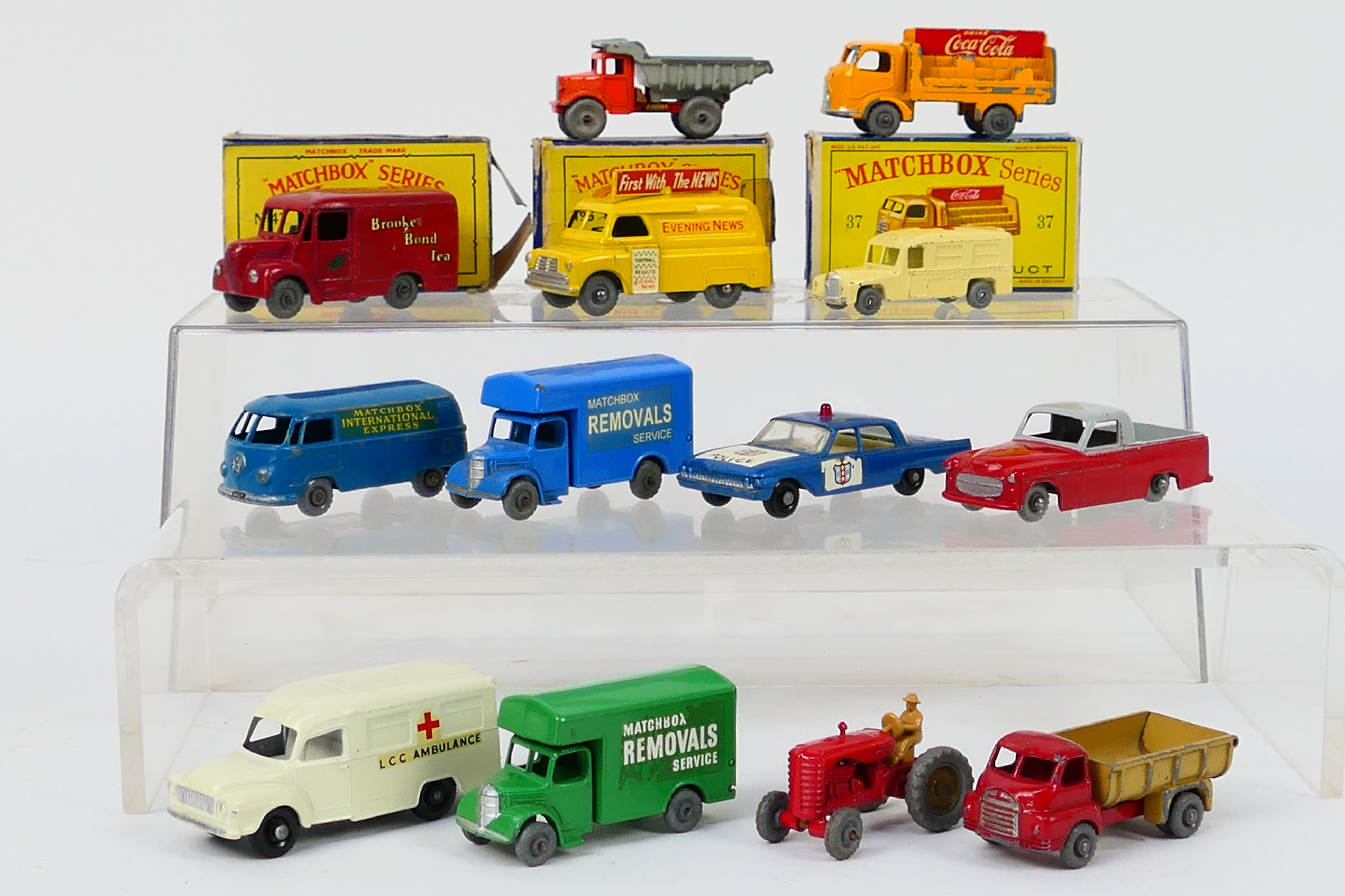 Matchbox - A collection including Commer pickup in red and grey # 50, Volkswagen van # 34,