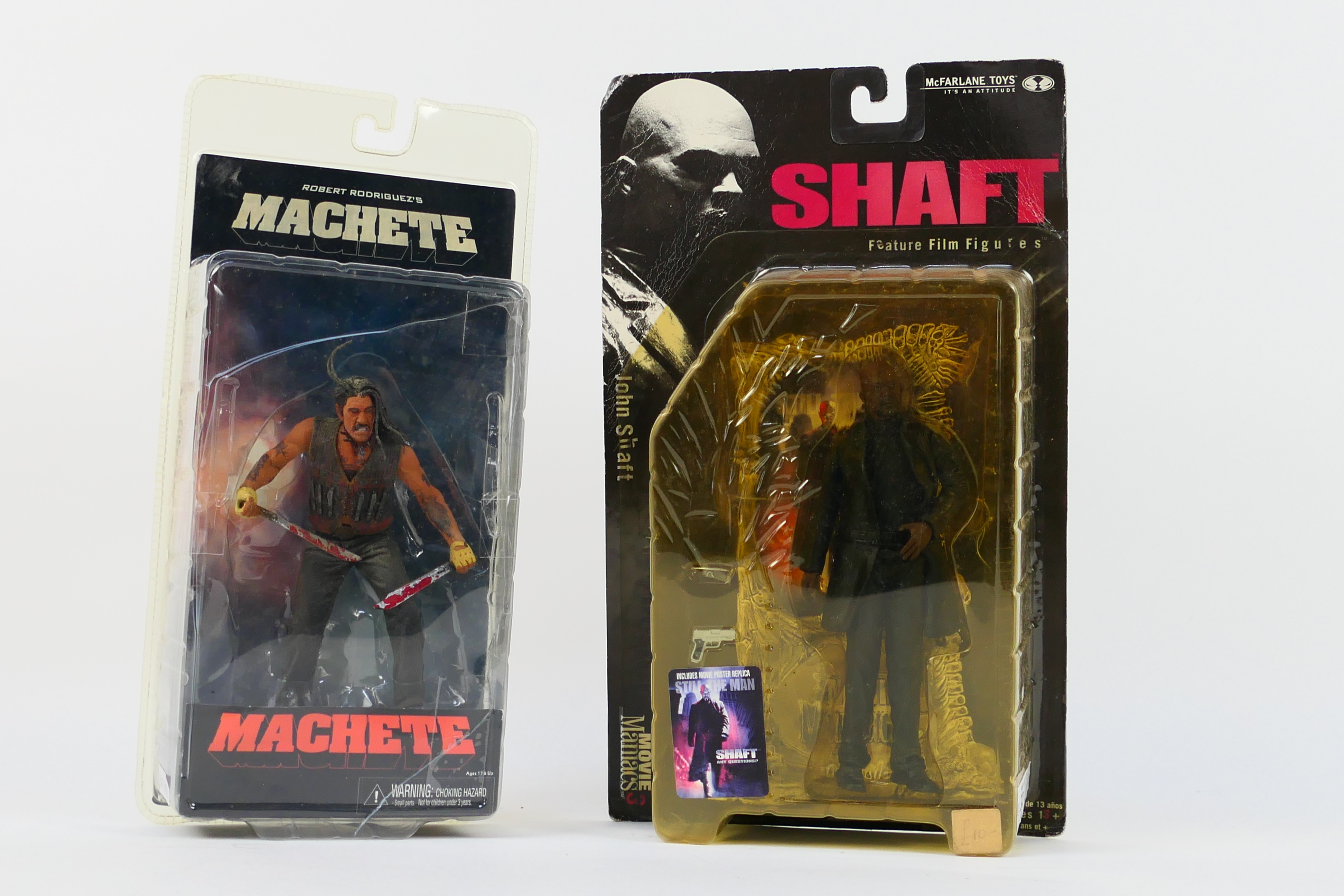 Neca - Troublemaker - 2 x carded figures, Danny Trejo from Machete and John Shaft from Shaft.