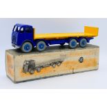 Dinky - A boxed Foden Flat Truck with tailboard in the rare colour scheme of dark blue cab and