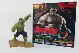 Kotobukiya - Marvel - ARTFX + A boxed Avengers Age Of Ultron Rampaging Hulk pre painted model kit