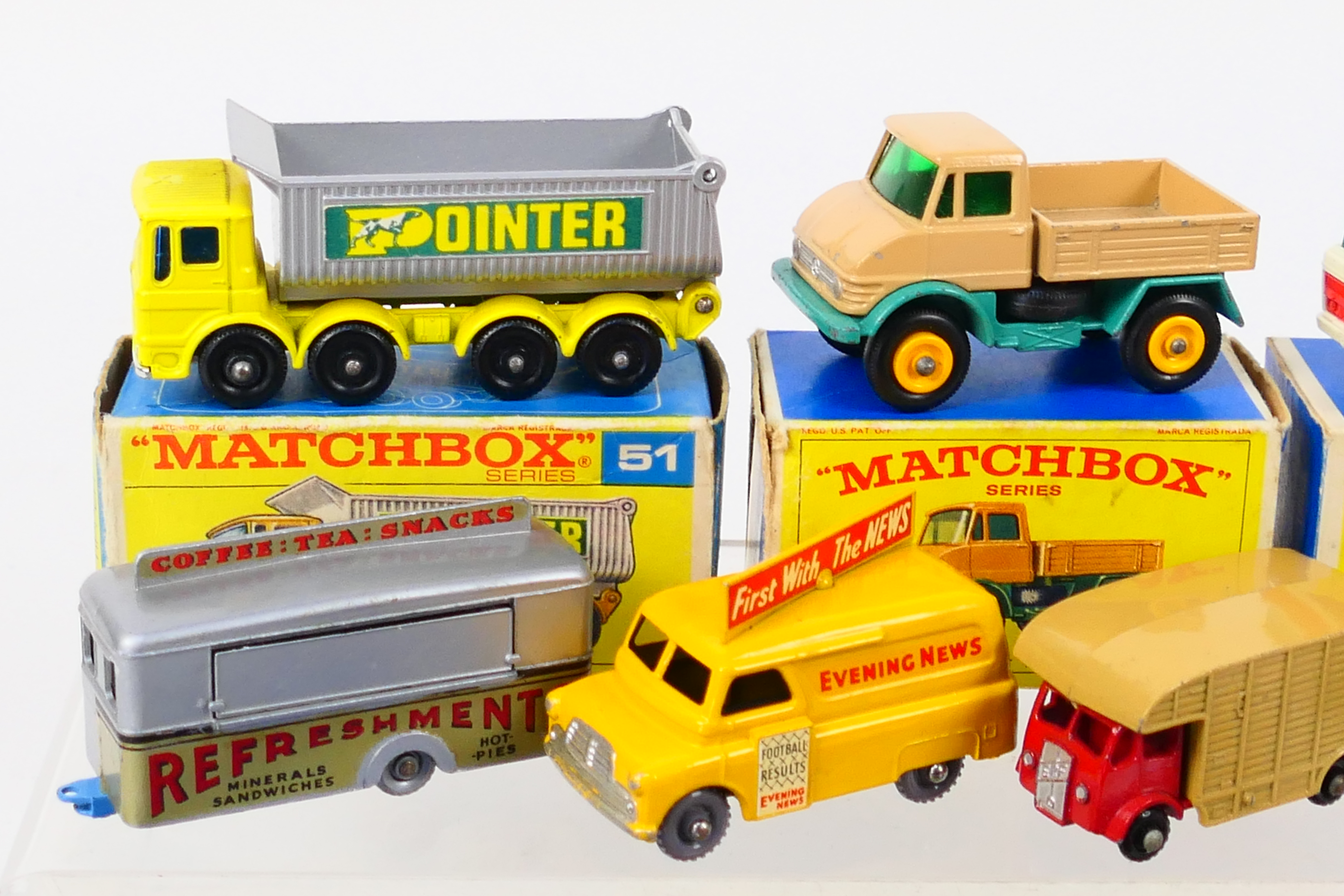 Matchbox - A group of models including AEC 8 Wheel Tipper # 51, Mercedes Unimog # 49, - Image 2 of 6