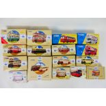 Corgi - 16 x boxed limited edition bus and tram models including AEC Routemaster in London