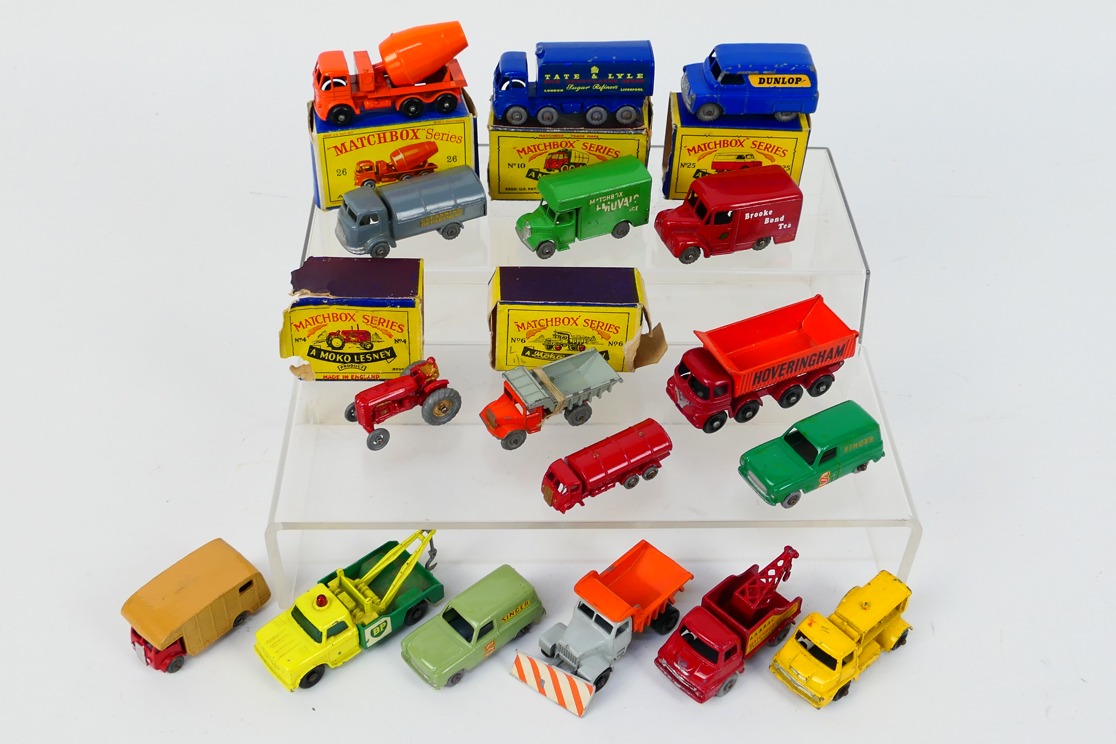 Matchbox - A collection of models including Ford Thames van in green # 59, Trojan van # 47,