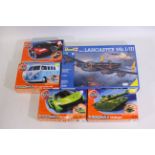 Airfix - Revell - Five boxed plastic model kits in various scales.