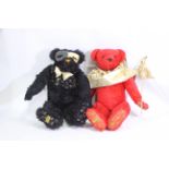 Steiff - 2 x limited edition mohair Merrythought bears - Lot includes a #KC26BD 'Masked Ball' black