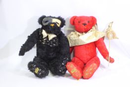 Steiff - 2 x limited edition mohair Merrythought bears - Lot includes a #KC26BD 'Masked Ball' black