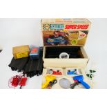 Scalextric - A boxed vintage Scalextric Super Speed Set with a quantity of loose track,