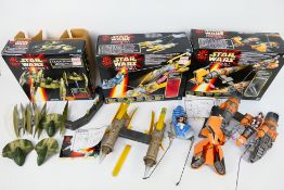 Star Wars - Hasbro - Three boxed Star Wars 'Episode 1' vehicles.