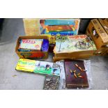 Ideal - Mettoy - Waddingtons - Others - A conglomeration of vintage board games, toys,