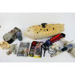 Kenner - Star Wars - A group including Rebel Transporter, X-Wing Fighter, Taun Taun, Wompa,