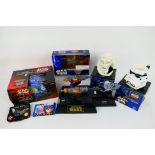 Hasbro - Star Wars - A group of items including 2 x boxed mugs, a boxed Jar Jar cycle helmet,