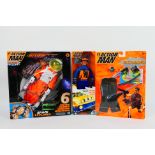 Hasbro - Action Man - 2 x boxed Action Man figures and a carded outfit,