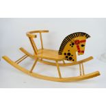 Unbranded - A children's wooden rocking horse chair in Good condition with signs of light use.