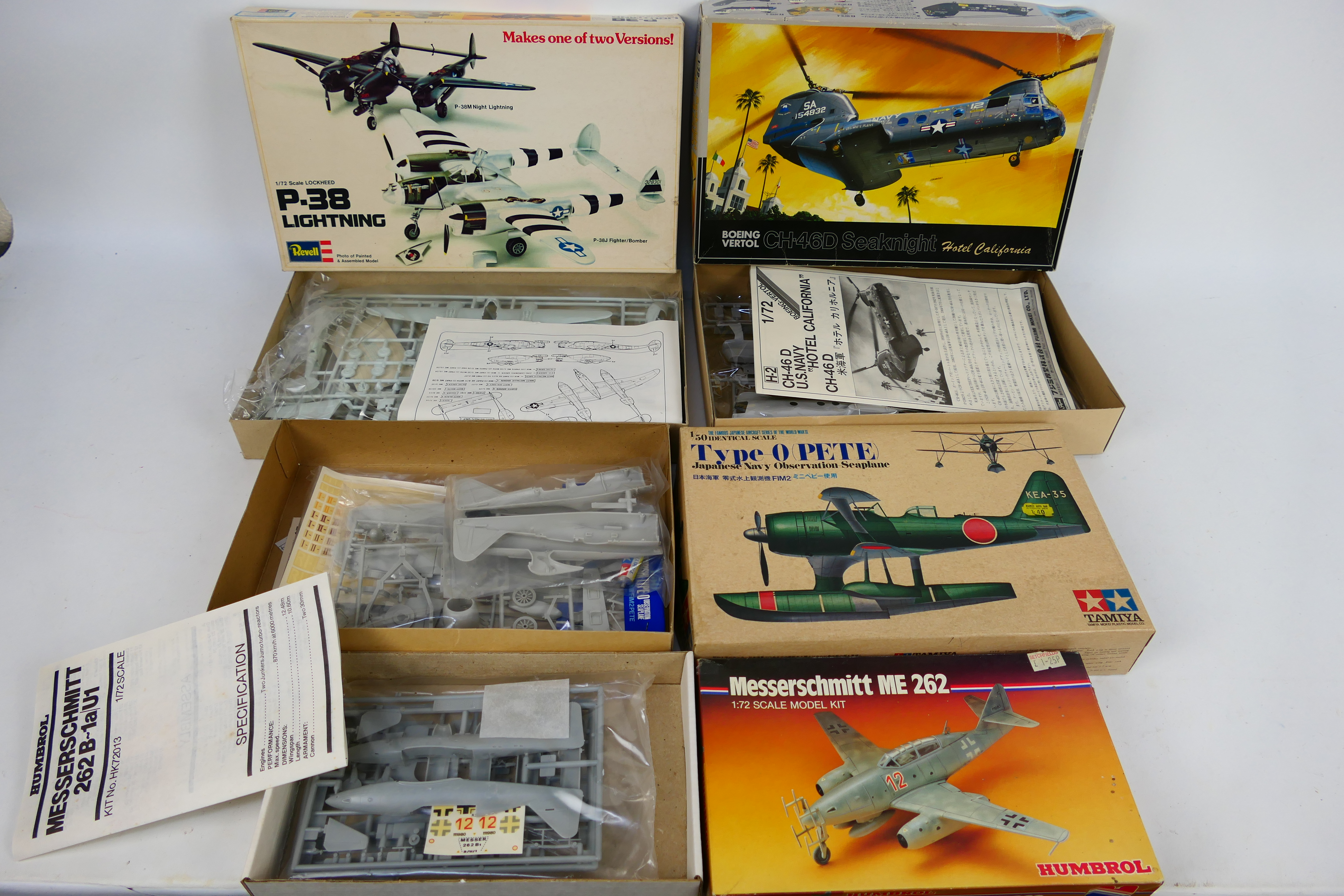 Airfix - Tamiya - Revell - Fujimi - Humbrol - Five boxed plastic model military aircraft kits - Image 4 of 4