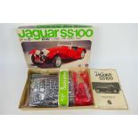 Rikko - Gakken - A boxed unmade Jaguar SS100 model kit in 1:16 scale # 81038. Released 1973.