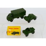 Dinky - 3 x military vehicles, a boxed Scout Car # 673,