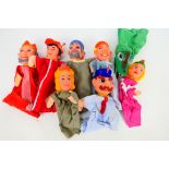 Unbranded - A collection of eight vintage vinyl / plastic children's glove puppets.