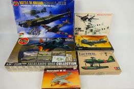 Airfix - Tamiya - Revell - Fujimi - Humbrol - Five boxed plastic model military aircraft kits