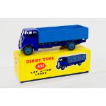 Dinky - A boxed Dinky Guy 4-Ton Lorry # 431 in violet blue with mid blue back and Supertoy hubs
