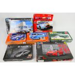 Airfix - Revell - Other - Seven boxed plastic model vehicle kits in various scales.