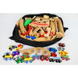 Brio - Kidcraft - A large quantity of wooden children's train set in Good condition.