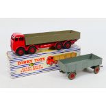 Dinky - A boxed Foden Diesel 8 Wheel Wagon # 901 with an unboxed trailer # 551.
