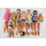 Kewpie - A collection of unboxed Japanese Kewpie celluloid dolls in various sizes.