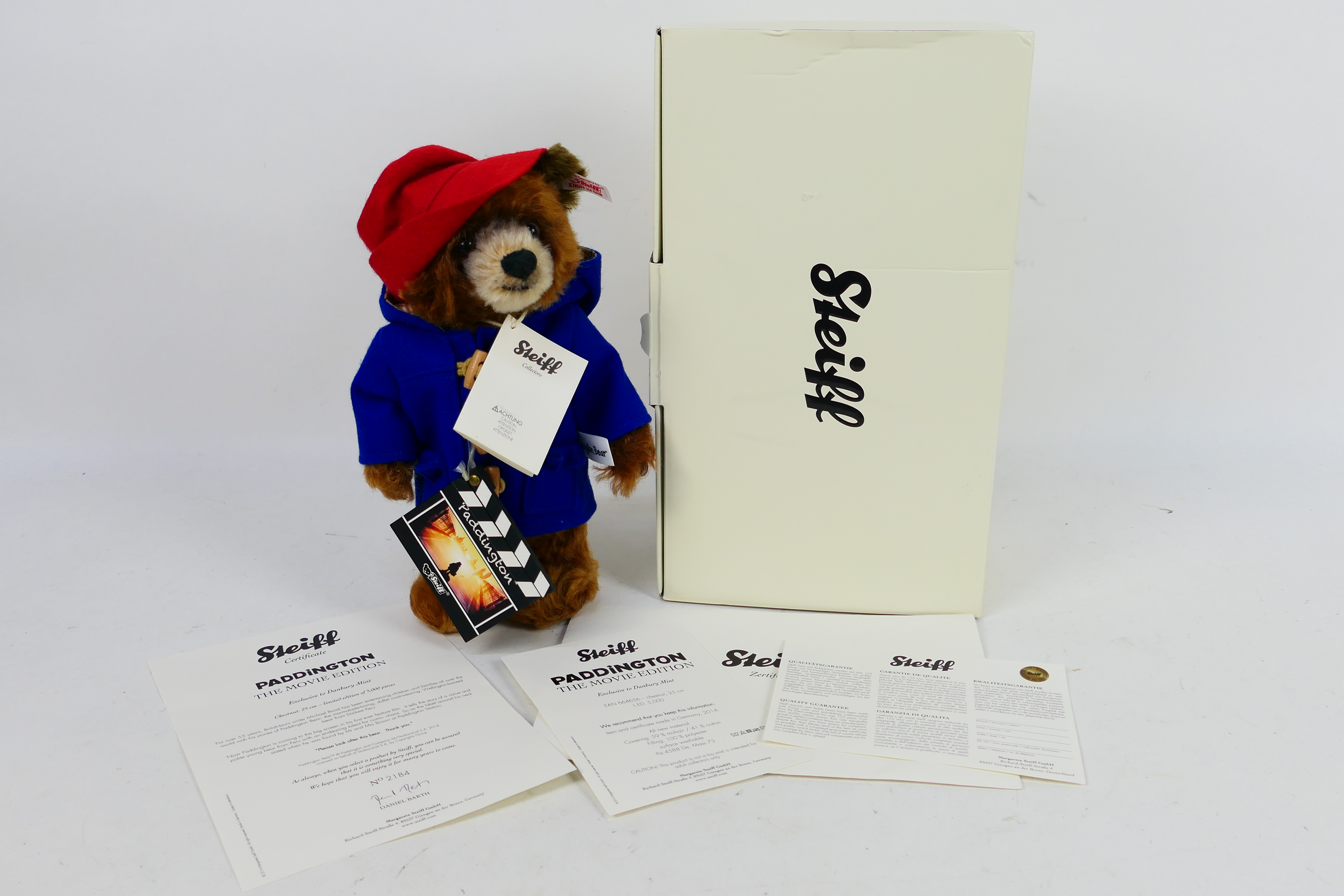 Steiff - Danbury Mint - A boxed Steiff / Danbury Mint Limited Edition 'Paddington - The Movie