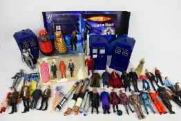 Dr Who - A collection of Dr Who items including 30 x unboxed figures, 3 x Tardis a book,