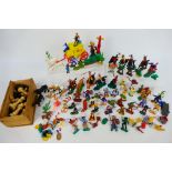 Timpo - Britains Swoppet - Herald - A collection of figures including Cowboys and Native American,