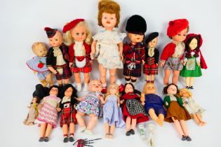 Roddy Dolls - An unboxed group of vintage Roddy dolls in various sizes,