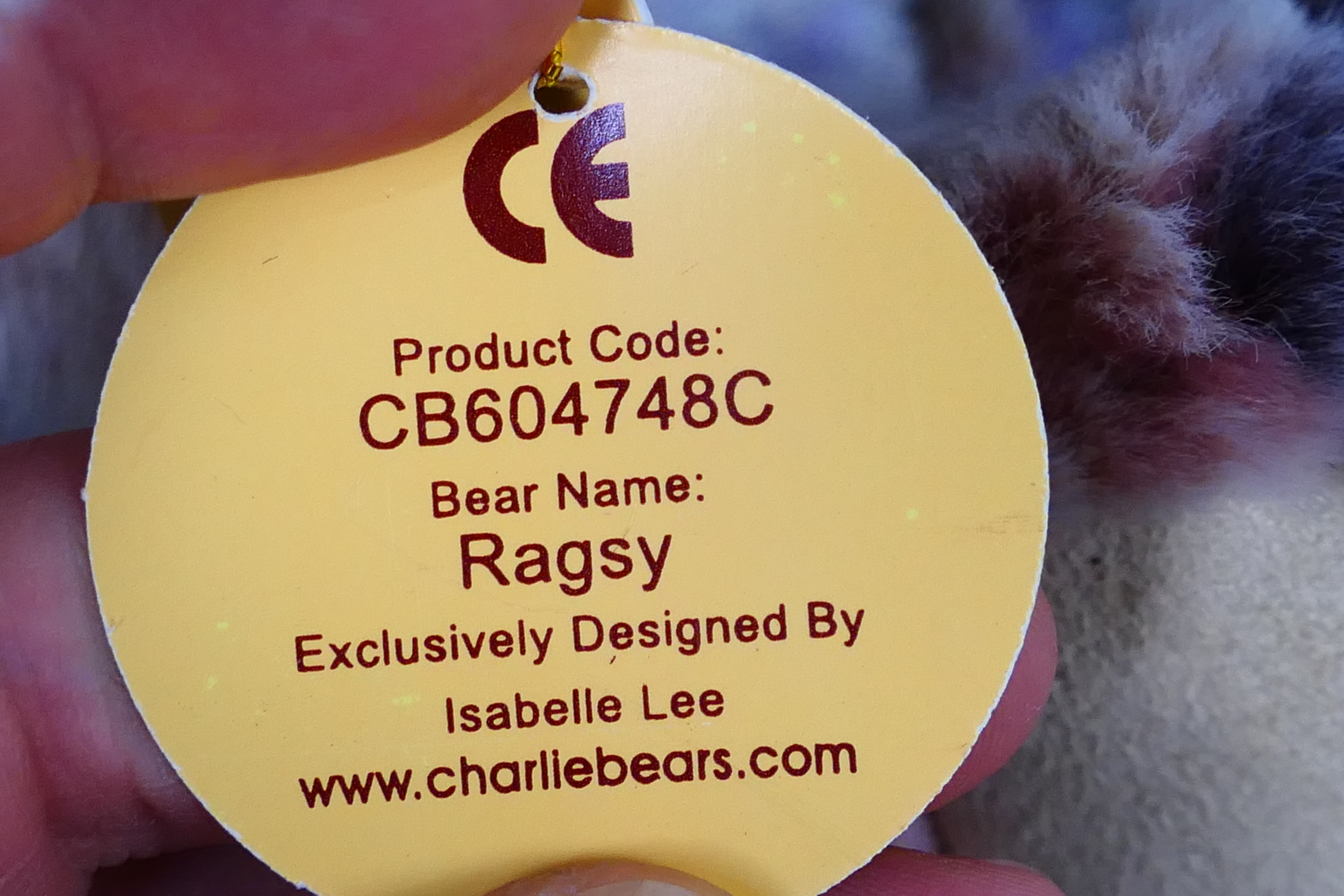 Charlie Bears - A Charlie Bears soft toy teddy bear #CB604748C 'Ragsy', designed by Isabelle Lee, - Image 4 of 5