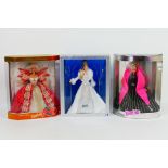 Mattel - Barbie - 3 x boxed special edition dolls, Happy Holidays 10th Anniversary from 1997,