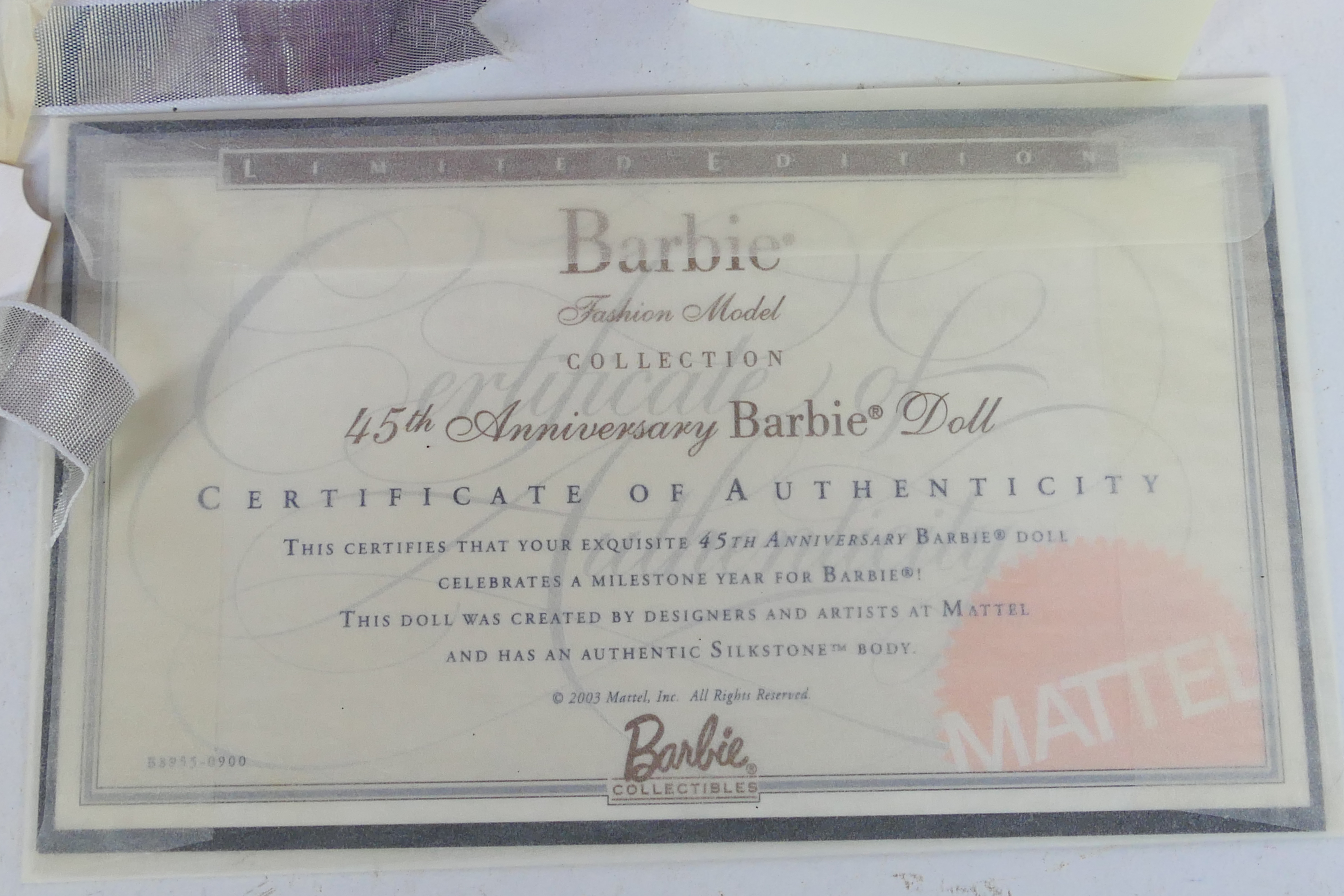 Mattel - Barbie - A limited edition Barbie 45th Anniversary Fashion Model Collection doll with - Image 5 of 5