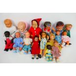 Minereva - Melitta (Vienna) Others - A collection of unboxed vintage celluloid dolls from various