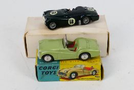 Corgi - John Day Models - 2 x boxed Triumph sports cars in 1:43 scale,