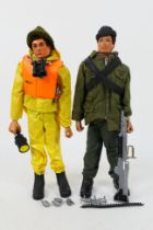 Palitoy - Action Man - Two unboxed vintage Action Man figures in Commando and Breeches Buoy outfits.