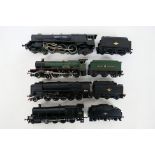 Hornby - 4 x unboxed OO gauge steam locomotives for spares or restoration including a repainted