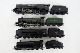 Hornby - 4 x unboxed OO gauge steam locomotives for spares or restoration including a repainted