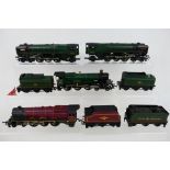 Hornby - Triang - Four unboxed OO gauge steam locomotives and tenders,