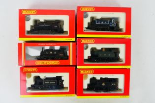Hornby - 6 x boxed OO gauge tank engines including a class OF 0-4-0 ST Queen Elizabeth II collector