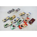 Scalextric - A group of 13 unboxed playworn Scalextric Formula Endurance / GT slot cars.